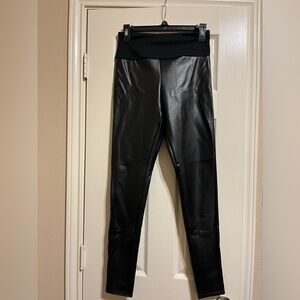 Assets By Spanks Black Faux Leather Leggings